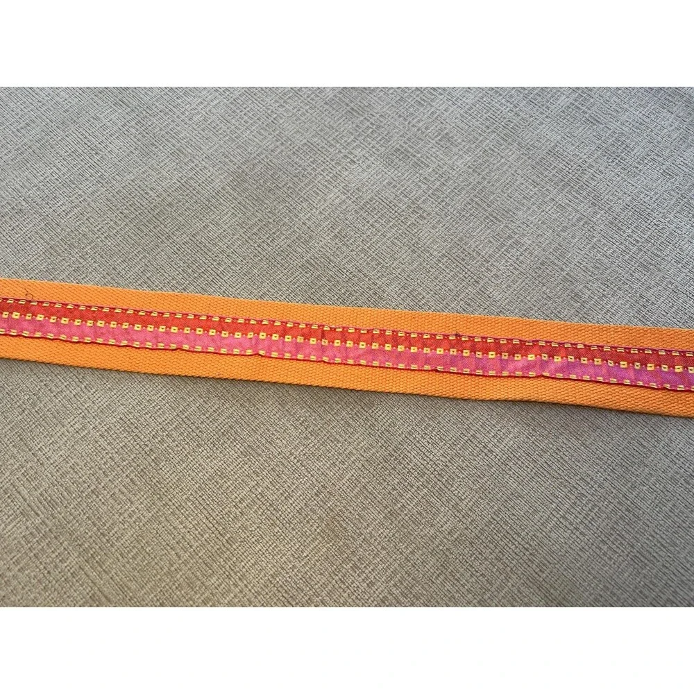 Handmade Bohemian Canvas Belt Womens One Size Double Prong Grommet